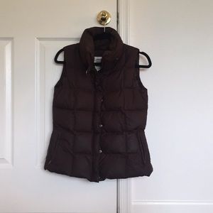 Brown puffer vest